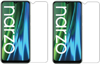 ISAAK Tempered Glass Guard for Realme Narzo 50a Prime(Pack of 2)