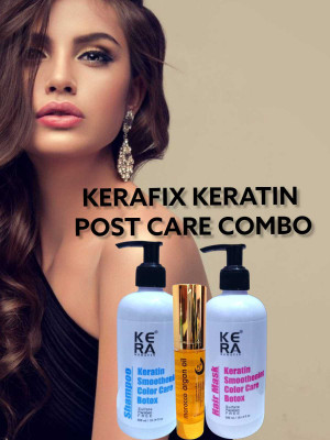 Kerafix keratin COMBO OF KERATIN SHAMPOO MASK & MOROCCO ARGAN OIL(650 ml)