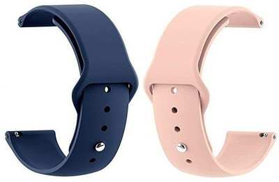 BLACK LOVIES 20MM SOFT SILICON BELT Smart Watch Strap(Pink, Blue)
