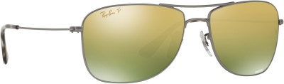 Ray-Ban Aviator Sunglasses(For Men & Women, Green)