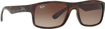 Ray-Ban Rectangular Sunglasses(For Men & Women, Brown)