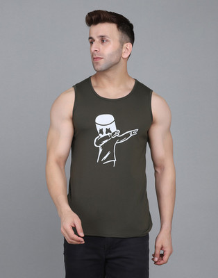 IESHNE LIFESTYLE Printed Men Round Neck Dark Green T-Shirt