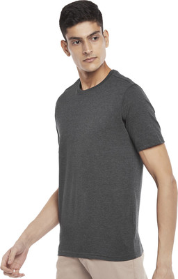 Byford by Pantaloons Solid Men Round Neck Blue T-Shirt