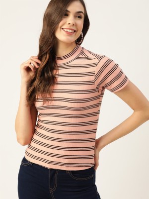 Dressberry Casual Striped Women Pink Top