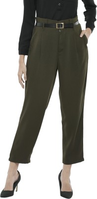 Annabelle by Pantaloons Tapered Women Green Trousers