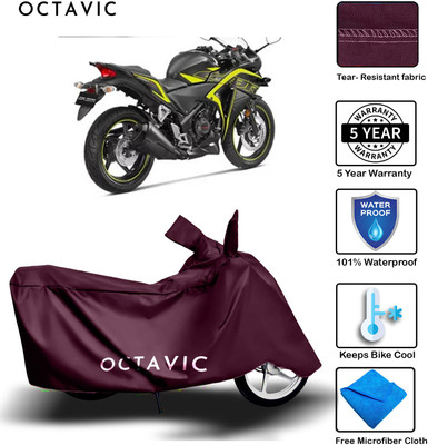AUTOCAD Waterproof Two Wheeler Cover for Honda(CBR 250R, Maroon)