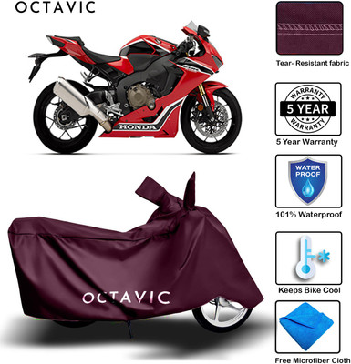 AUTOCAD Waterproof Two Wheeler Cover for Honda(CBR 1000RR, Maroon)