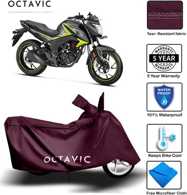 octavic Waterproof Two Wheeler Cover for Honda(CB Hornet 160, Maroon)