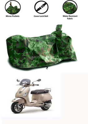 SKIN WORLD Two Wheeler Cover for Vespa(Urban Club, Green)