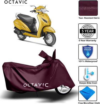 octavic Waterproof Two Wheeler Cover for Honda(Activa 5G, Maroon)