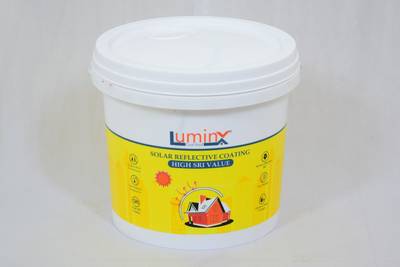LUMINX Solar Heat Reflective Cool Roof coating -5 kg (200 sqft) High SRI, Heat Resistance, Elastomeric Emulsion Wall Paint