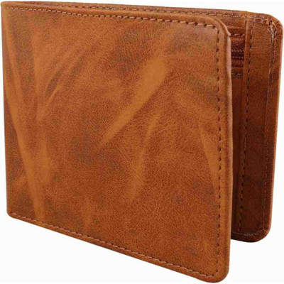 Sonrisa Men Evening/Party Tan Artificial Leather Wallet(5 Card Slots)