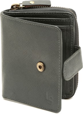 LOUIS STITCH Men Casual Grey Genuine Leather Wallet(9 Card Slots)