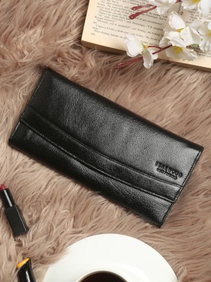 Teakwood Leathers Women Casual Black Genuine Leather Wallet