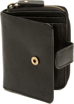 LOUIS STITCH Men Casual Black Genuine Leather Wallet(9 Card Slots)