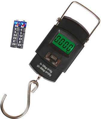 Glancing 50Kg Digital Luggage Scale With Metal Hook Hanging Weight Scale MC132 Weighing Scale(Black)