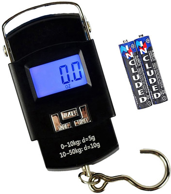Qozent 50Kg Hanging Luggage Weight Machine Digital MC145 Weighing Scale(Black)