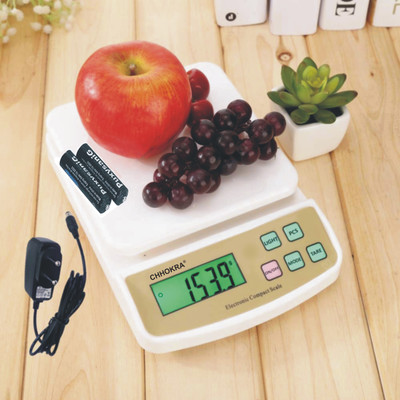 REXBURG Electronic Digital 1Gram-10 Kg Weight Scale Kitchen Weight Scale Machine Weighing Scale(White)