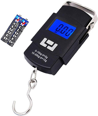 Glancing 50Kg Digital Luggage Weighing Scale For Flights And Travel MC444 Weighing Scale(Black)