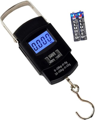 Qozent 50Kg Hanging Scale Digital Hand Scaller Luggage Scales Up To 50 Kg MC148 Weighing Scale(Black)