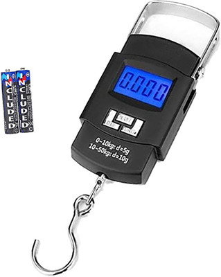 Kelo 50Kg Portable Electronic Digital Lcd Screen Scale For Travel Luggage MC177 Weighing Scale(Black)