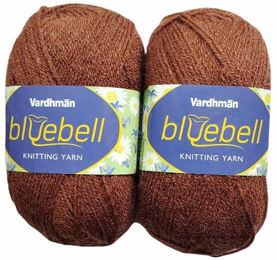 JEFFY Vardhman Bluebell Hand Knitting Wool & Art Craft Yarn, Shade - 25, 600gm