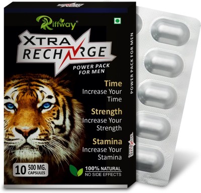 Riffway Xtra Recharge Organic Supplement | Improves Arousal Stamina Duration & Power