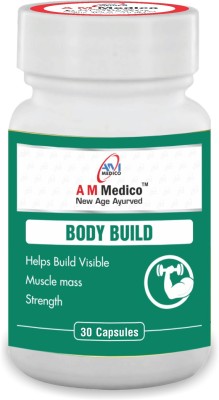 A M Medico Body Build Ayurvedic Muscle Gain Stamina and Ashwagandha 30 Capsules