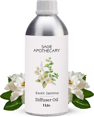 Sage Apothecary Exotic Jasmine Diffuser Oil|Essential Oil- (1 L)(500 ml)