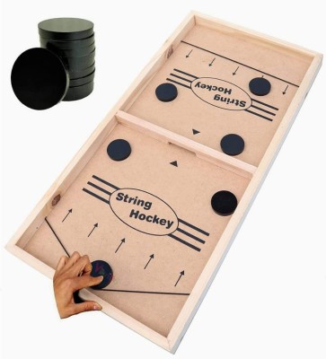 amisha gift gallery Fast Sling Puck String Hockey Board Game for Kids and Adults Board Game Accessories Board Game