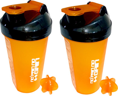 Smiling Cart 700 ml Plastic Shaker(Pack of 2, Orange)