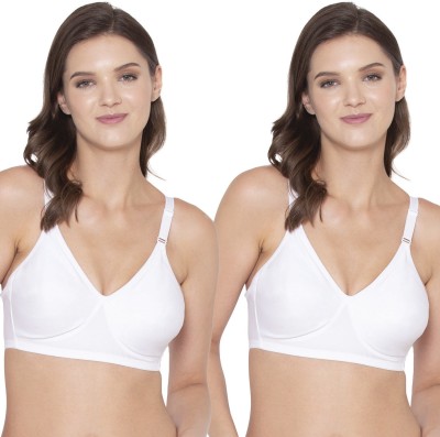 SOUMINIE Souminie Women's Cotton Seamless Bra- Everyday Fit Pack of 2 Women Everyday Non Padded Bra(White)