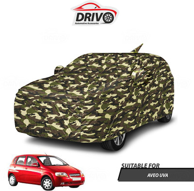 Drivo Car Cover For Chevrolet Aveo Uva (With Mirror Pockets)(Beige)