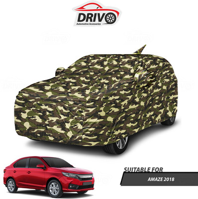 Drivo Car Cover For Honda Amaze (With Mirror Pockets)(Beige, For 2018 Models)