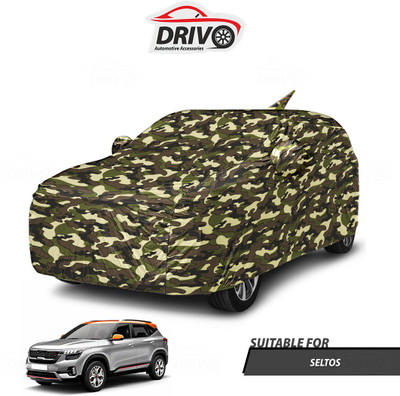 Drivo Car Cover For Kia SELTOS (With Mirror Pockets)(Beige)