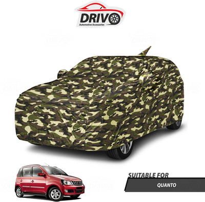 Drivo Car Cover For Mahindra Quanto (With Mirror Pockets)(Green)