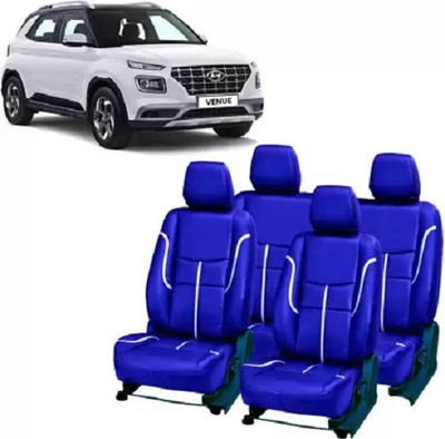 autodesign PU Leather Car Seat Cover For Hyundai Venue(Front Detachable Headrest, Mono Back Seat, Without Back Seat Arm Rest, 5 Seater, 2 Back Seat Head Rests)