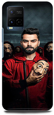 play fast Back Cover for Vivo Y33T, V2146 MONEY, HEIST, MASK, VIRAT, KOHLI, INDIAN, PLAYER(Red, Hard Case, Pack of: 1)