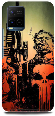 play fast Back Cover for Vivo Y33T, V2146 THE, PUNISHER, WEB, SERIES, GUN(Red, Hard Case, Pack of: 1)
