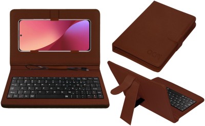 ACM Keyboard Case for Redmi 12 Pro(Brown, Cases with Holder, Pack of: 1)