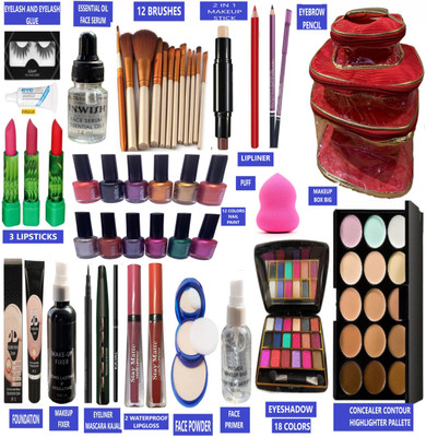 INWISH waterproof bridal makeup combo set with all 46 products combo set as46-2(46 Items in the set)