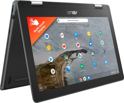 ASUS Chromebook Flip Touch Celeron Dual Core - (4 GB/64 GB EMMC Storage/Chrome OS) C214MA-BU0452 Chromebook(11.6 inch, Grey, 1.20 Kg)
