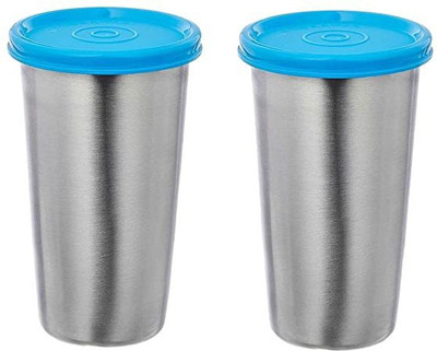 Signoraware Steel Utility Container  - 370 ml(Pack of 2, Silver)