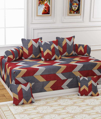 CASTIQA Polycotton Checkered Diwan Set(Multicolor)