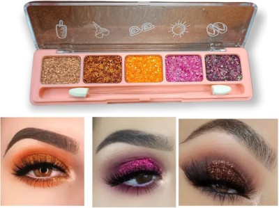 Emijun GLITTER FINISH MULTI COLOR EYE SHADOW PALETTE FOR ALL SKIN TYPE 10.8 ml(MULTI COLOR)