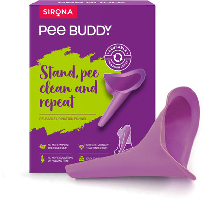 PeeBuddy - Stand and Pee Reusable Portable Urination Funnel For Women ( 1 Unit) Reusable Female Urination Device(Purple, Pack of 1)