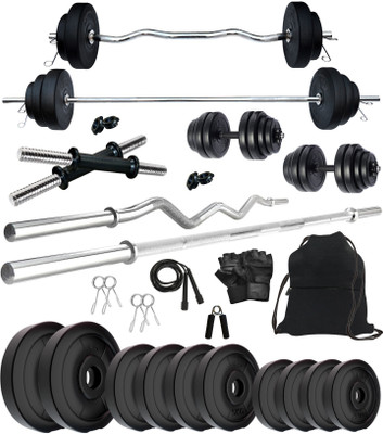 Adrenex by Flipkart 50 kg PVC COMBO 2-SL Home Gym Combo