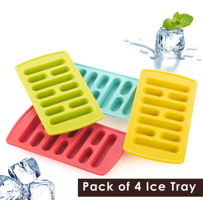 sarvagya Multicolor Plastic Ice Cube Tray(Pack of4)
