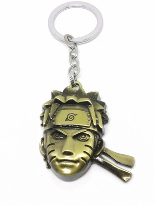gtrp Naruto Face Mask Anime Cartoon Classy Fancy Golden Keychain Key Chain