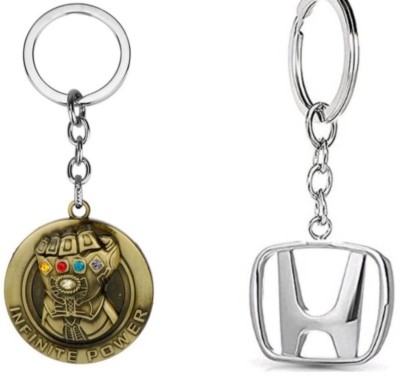 JAINSON MARTIN Combo of Infinity Power Keychain & Honda Metal Logo Keychain Key Chain